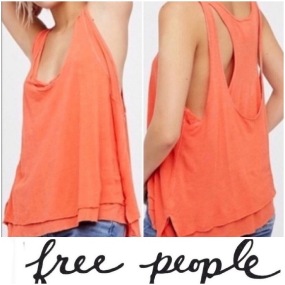 Free People Tops - Free People Coral Double Tank